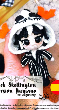 Aligurumy - Alix Lichts Jiménez -  Jack Skellington version humano – Spanish - Free