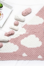 Kikalite- Funda Kaya - C2C Cornet to Corner Crochet Blanket with Clouds - Free