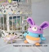 Happie Scrappie - Bunny hat For Penny the Penguin