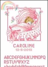 Vervaco 70.419 newborn girl xsd + pcs