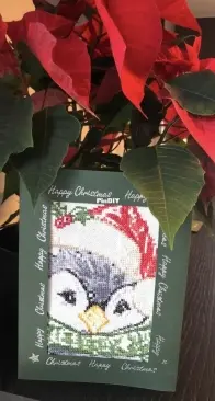 xmas card penguin