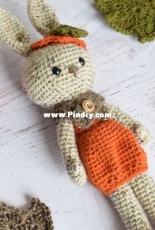 Yarn Blossom Boutique - Melissa Bradley - Patricia Pumpkin Bunny Doll