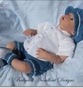 baby doll hand knit E11 shorts shirt 15-22 or 0-3 month baby