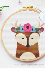 The Stitch Patterns - Deer Floral