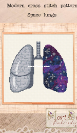 Mari Bori Embroidery - Space Lungs