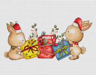 CrossSty - CSP027 - Christmas Bunnies