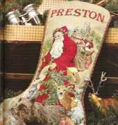 Donna Vermillion 260 - Forest Santa Stocking in XSD