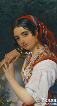 7 Elephants 122 - Portrait of An Italian Shepherdess with a Tambourine
