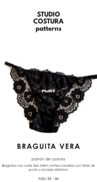 Studio Costura - Vera Panties / Braguita Vera - Sizes 34-46 - Spanish