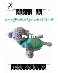 WHAZZ UP - Sandra Vriezema - Turtle Cuddle Lovey Blanket - Knuffeldoekje Schildpad - Dutch