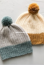 Color Block Beanie by Claire Borchardt-Free