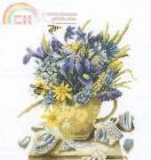 Lanarte 35021 Marjolein Bastin Flowers in gold and blue