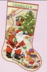 Calcetín navideño papá noel