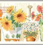 DMC XC0266 Sunflowers Pots