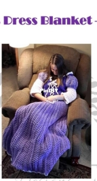 Carol Hladik Designs - Carol L Hladik - Princess Dress Blanket Purple