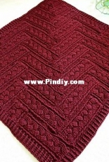 Rebeccas Stylings - Noelle Stiles - Terracotta Cable Blanket