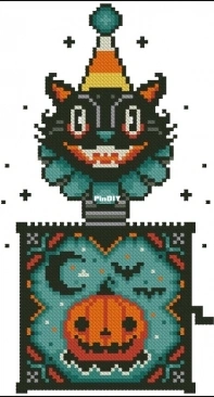 Hallow Kitty Suprise by The Witchy Stitcher from Just Cross Stitch - Halloween 2021 PCS + XSD