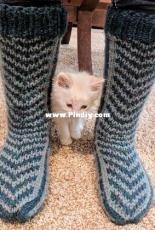 His and Hers Toe Up Mukluks by Kelley Hobart-free