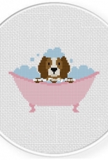 Daily Cross Stitch - Doggie Bath.
