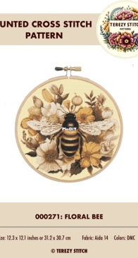 Terezy Stitch Patterns - 000271 - Floral Bee by Li Terezy
