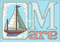 Scritta Mare con Barca 02/Sea Writing with Boat 02 by Le Idee di Susanna XSD