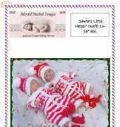 babydoll hand knit XM12 santa little helper 10-16"