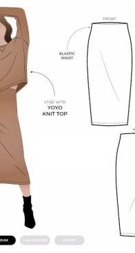 Style Arc - YoYo Knit Skirt - Sizes 4-16