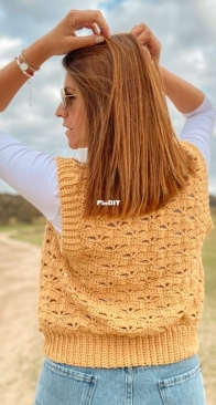 Atrapa Sueños Crochet - Cecilia Lorena Agüero - Flower of Dreams Vest -  Chaleco Flor de Sueños - Spanish