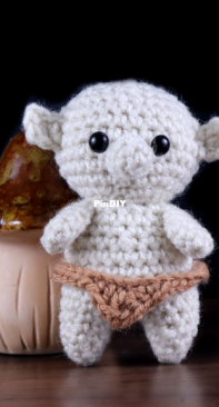 Stringy Ding Ding - Olive - Tiny Troll Amigurumi - Free