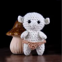 Stringy Ding Ding - Olive - Tiny Troll Amigurumi - Free