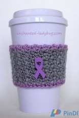 The Enchanted Ladybug- Angie Hale-Breast Cancer Awareness Pink Ribbon Cup Cozy - Free