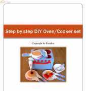 Fairyfox-DIY T04-Felt Bake Oven and Cooker Set