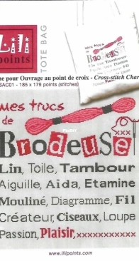 Lili Points SAC01 - Tote Bag - Mes Trucs de Brodeuse  XSD + PCS