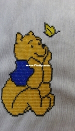 Winnie the pooh and butterfly.