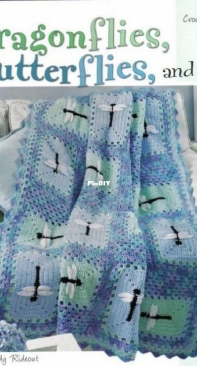 Leisure Arts - Sandy Rideout - 3847 - Crochet Afghans - Dragonflies, Butterflies, and More