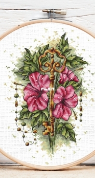 Key With Hibiscus by Vik Dollin