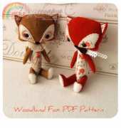 Gingermelon-Woodland Fox Pattern