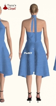Tianas Closet - Kerry Halter Neck Dress  (XXS to 5XL) - Free