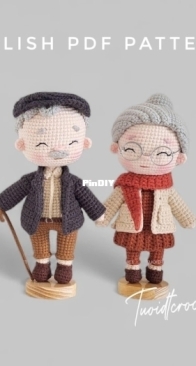 Tuoidt Crochet VN - Duong Thi Tuoi - Grandpa and Grandma Grandparent Couple Dolls