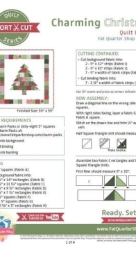 Fat Quarter Shop Exclusive - Charming Christmas Shortcut Quilt Pattern -  Free