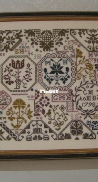 1798 Quaker Sampler (Goode Huswife)