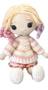 Cinnamon Doll Crochet - Vlada - Enid Doll - Enid poupée - French