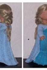 Queen Elsa Inspired Costume for 18"inch Doll by Sylvia Schofield