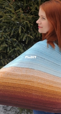 Simple Right Angle Shawl by Polina Nametkina-English, Russian-Free