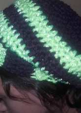 reflective yarn made of cap