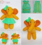 Knitted elephant Mary