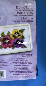 Bucilla Key Chain - Pansies - 43020