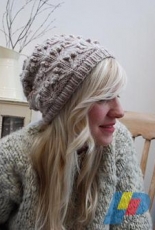Orchids & Fairy Lights Beanie by Tiny Owl Knits (Stephanie Dosen)
