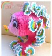 Laila Saide - Crochet amigurumi Gold Fish Girl Boy