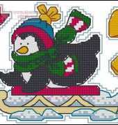 Dimensions 70-72958 - Sledding penguin
